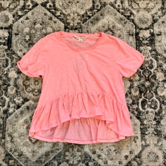 NEW Vanilla Star Pink Peplum Top - Picture 3 of 5